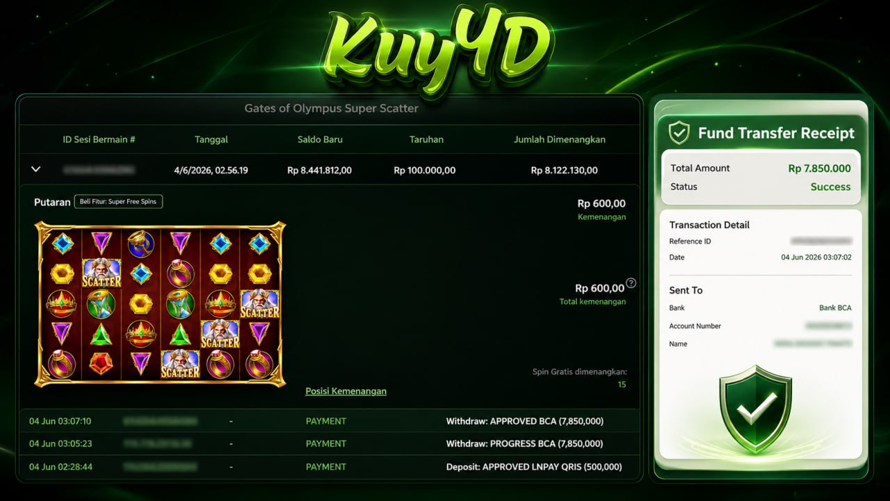 SELAMAT KEPADA MEMBER KUY4D
🎗AGEN SITUS TERPERCAYA
✅ C𝗼𝗯𝗮 𝗱𝘂𝗹𝘂 — 𝗺𝗲𝗻𝗮𝗻𝗴 𝗯𝗮𝗿𝘂 𝗹𝗮𝗻