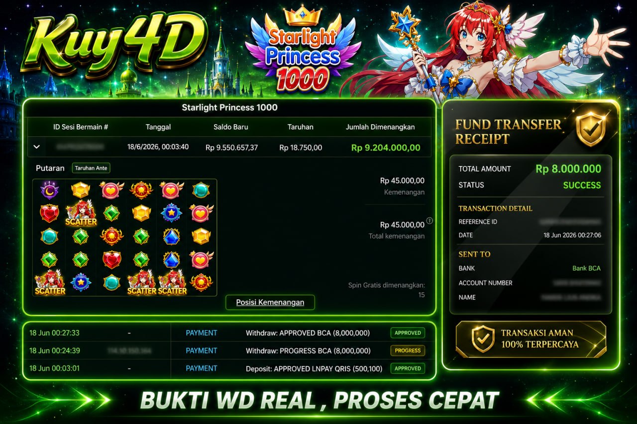 SELAMAT KEPADA MEMBER KUY4D
🎗AGEN SITUS TERPERCAYA
✅ C𝗼𝗯𝗮 𝗱𝘂𝗹𝘂 — 𝗺𝗲𝗻𝗮𝗻𝗴 𝗯𝗮𝗿𝘂 𝗹𝗮𝗻